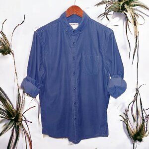 Express ★ Men's Corduroy Casual Button-Up Dress Shirt ★ Solid Dark Turquoise
